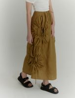 Weekend begins - Mustard Hibicus skirt