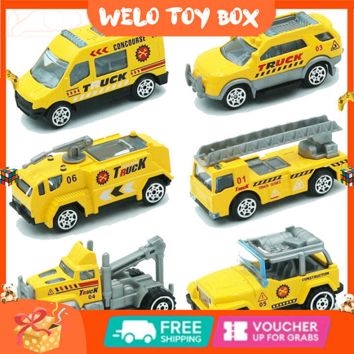 6pcs-1-32-alloy-car-toy-simulation-fire-fighting-truck-engineering-vehicle-military-police-car-for-boys-gifts