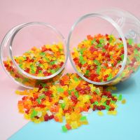 10/20/30 Pcs Mini Resin Bear Candy 1:12 Doll House Flat Back Charm Cabochon Embellishments for Scrapbooking Mininature