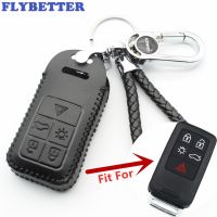 [A Car Home] FLYBETTER ของแท้หนัง5ปุ่มสำหรับ Volvo S60/S80/V60/XC60/XC70/S60L/V40 Keyless Entry รถจัดแต่งทรงผม (B) L636