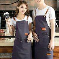 Work Wear Apron for Chef Canvas Durable Beauty Apron Restaurant Chef Uniform Kitchen Apron Waiters Supplies Food Work Wear