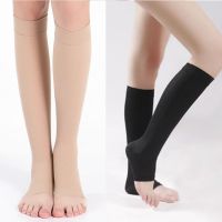 【CW】 Open Toe Knee High Medical Compression Stockings Women Men 18 21mm Varicose Veins Stocking Compression Brace Wrap Shaping