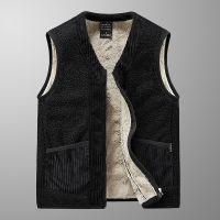 Fleece Vest Autumn Winter Men Waistcoat Outdoor Fishing Photography Waistcoat Men Big 6XL Gilet Homme Sleeveless Korean Jacket