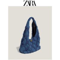 Korean Authentic Zaraˉ bag handbag 2022 new senior feeling small canvas bag design large capacity single shoulder bag shopping bag