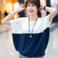 【X-style】เสื้อยืดแฟชั่นแขนค้างคาวสไตล์เกาหลีฤดูร้อน