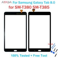 [Hot K] สำหรับ Samsung Galaxy Tab A 8.0 (รุ่น2017) T385 SM-T380 T380หน้าจอสัมผัส Digitizer อะไหล่แผงกระจกหน้า + เครื่องมือฟรี