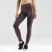 ❦♘ Vito Martha 016A 20 spring and summer cross-border denim style fitness trousers European and American yoga clothing high waist sports trousers seamless yoga pants women