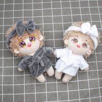 G 1Set New Cute 10/15/20Cm Doll Velvet Pajamas Clothes With Headband For 1/12 BJD DIY Doll Sleep Clothes Bathrobe Essories