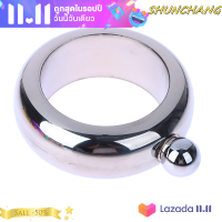 ?SHUNCHANG 1ชิ้น3.5ออนซ์สแตนเลสอุปกรณ์เครื่องดื่มสำหรับวิสกี้วอดก้าเครื่องดื่มแอลกอฮอล์ขวดสะโพกกลมเก๋ไก๋สร้อยข้อมือขวดไวน์กำไลข้อมือ