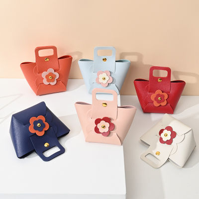 Small Flower Candy Bag Wedding Gift Packaging Candy Box Small Leather Bag Candy Box Handheld Small Leather Bag Candy Box