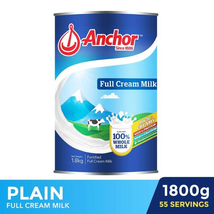 Anchor Full Cream Milk Powder Plain 1.8KG Lazada PH