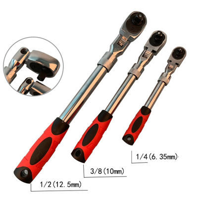 72Teeth escopic Ratchet Spanner Automatic Quick Release Fast 14 12 38 Can Adjust 90 Degrees Scaffold Ratchet Handle Wrench