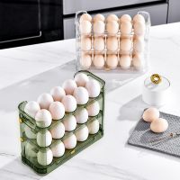 Egg Storage Durable And Convenient Flip To Use Large Capacity 3 Layers Holder Refrigerator