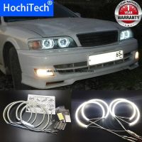 Hochitech X100 Chaser 1996 2001 6 Smd สว่างพิเศษสีขาวนำ Drl การวิ่งเวลากลางวันชุดแหวนทรงกลดตาเทวดา