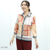 MIKIKO Shirt MI-H1710 จินจีร่า บอร์ดเดอร์ แขนยาว IGPU22-2