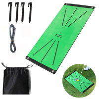 Golf Swing Mat Batting Trajectory Direction Detection Green for Indoor/Outdoor Swing Detection Batting