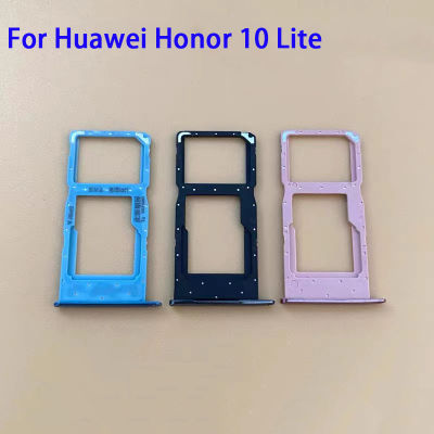 ถาดใส่ซิมกระเป๋าเก็บบัตรสำหรับ Huawei Honor 10 Lite/ 10 Lite อะแดปเตอร์ซิมการ์ดกับไมโครการ์ด SD กระเป๋าเก็บบัตรถาดช่องอะไหล่อะแดปเตอร์ชิ้นส่วนเดียว/คู่