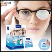 AIMEE 100Pcs Box Anit-fog Kính chống sương mù Làm sạch Dùng một lần Khăn