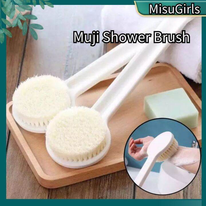 Shower Brush MUJI Style , Bathroom accessories, Long handle bath brush