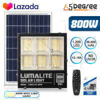 LUMALITE ไฟโซล่าเซลล์ ไฟสปอร์ตไลท์ 800W สี ขาว (White) / วอร์มไวท์ (Warm White) วัตต์เต็ม Solar Cell LED Solarlight Spotlight Floodlight ไฟโซล่า ไฟแสงอาทิตย์ รุ่นใหม่ 6 ช่อง กันน้ำ IP67 ไฟสว่างทั้งคืน พร้อมรีโมท **ประกัน 1 ปี**