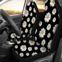 Universal Car Seat Covers Daisy Print Durable High Back Seat Cover Set Polyester Front Seat Protector For Most Car