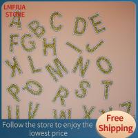 LMFIUA STORE สติกเกอร์รีดติดพลอยเทียมขนาดใหญ่สีทอง2.4นิ้วทำมือสติกเกอร์สำหรับจดหมายเงินสำหรับสติ๊กเกอร์ตัวอักษรเสื้อผ้ายีนส์