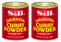 S &amp; B ผงกะหรี่ เอส แอนด์ บี โอเรียนทัล เคอร์รี่ พาวเดอร์ สูตรขมิ้น ผักชี เปลือกส้ม พริก อบเชย กระวาน ผลิตในประเทศญี่ปุ่น ชุดละ 2 กระป๋อง กระป๋องละ 400 กรัม / S &amp; B  Oriental Curry Powder - Mix of Turmeric, Coriander, Orange Peel, Chili Pepper, Cinnamon, C