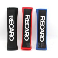 2pcs/RECARO Cotton Seat Belt Cover JDM Style Soft Harness Pads Shoulder Pad Adhesives Tape