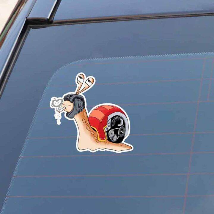 yjzt-15-8cmx16-5cm-cartoon-personality-snail-car-sticker-decal-pvc-c29-0873