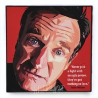 Robin Williams โรบิน วิลเลียมส์ นักแสดง Hollywood ออสการ์ รูปภาพ​ติด​ผนัง​ pop art​ พร้อมกรอบแและที่แขวน กรอบรูป​ แต่ง​บ้าน​ ของขวัญ​ รูปภาพ