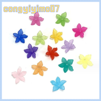 CONGYIYIMO07 100pcs สุ่มแบบสุ่ม ลูกปัดเคลือบด้าน สีผสมกัน สีสันสดใส ลูกปัดหลากสี ดอกไม้ลูกปัดลูกปัด 25mm ครับ ลูกปัดอะคริลิค ทำเครื่องประดับ DIY