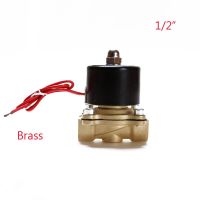 Normally Open Electric Solenoid Valve Water Air N/O 2 Way 1/2 quot; AC 220V 2W160 15K Brass Body DC12V 24V AC110V 220V Brass Valve