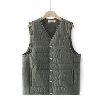 【มีไซส์ใหญ่】Plus Size Womens V-neck Black Green Winter Vests Casual Vintage Slim Female Outerwear