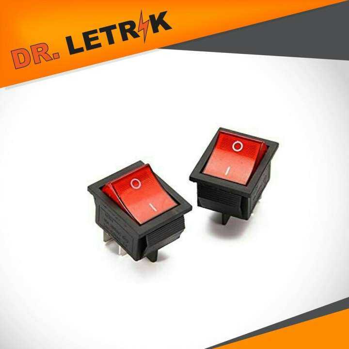 ( 2pcs ) On/Off Switch KCD2 4Pin Red 15A 250V AC Rocker Switch Rocket ...