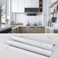 [24 Home Accessories] สติกเกอร์พีวีซีกันน้ำมันลายหินอ่อนกันน้ำมันตู้ครัวเคาน์เตอร์ประตูวอลล์เปเปอร์ติดด้วยตนเองสำหรับสติกเกอร์ตกแต่งบ้าน