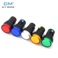 【Low price clearance】Diymore ลูกปัดพลาสติกไฟสัญญาณพลังงาน22มม. AD16-22DS เม็ดเล็กชุดสัญญาณไฟ LED อ่อน AC380VRed สีน้ำเงินและสีเหลืองสีขาวสีเขียว1ชิ้น