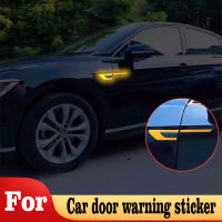 2PcsSet Car Reflective Safety Warning Strip Tape Car Door Bumper Reflective Strips Secure 3D Side Label Stickers Decals