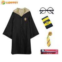 6 Pieces Set Slytherin Robe Clothing Durable Magic Robe Clothing Halloween Clothes Black for Halloween Gifts Kids for Adult