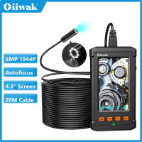 Oiiwak 14Mm กล้องเครื่องส่องตรวจออโต้โฟกัส4.3 "IPS 5MP กล้องเอนโดสโคปแบบกันน้ำกล้องท่อกล้องงู32G