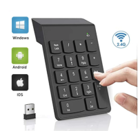 2.4GHz Wireless Numeric Keypad Numpad 18คีย์แบบพกพาขนาดเล็ก-ขนาดดิจิตอลสำหรับ Accounting Teller แล็ปท็อปแท็บเล็ตโน้ตบุ๊ค 18คีย์คีย์บอร์ดตัวเลข USB แบบมีสาย Mini