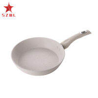 SZWL Non-Stick กระทะทอด Maifan เครื่องครัวหินมีที่จับไม้หม้อครัวเครื่องครัว