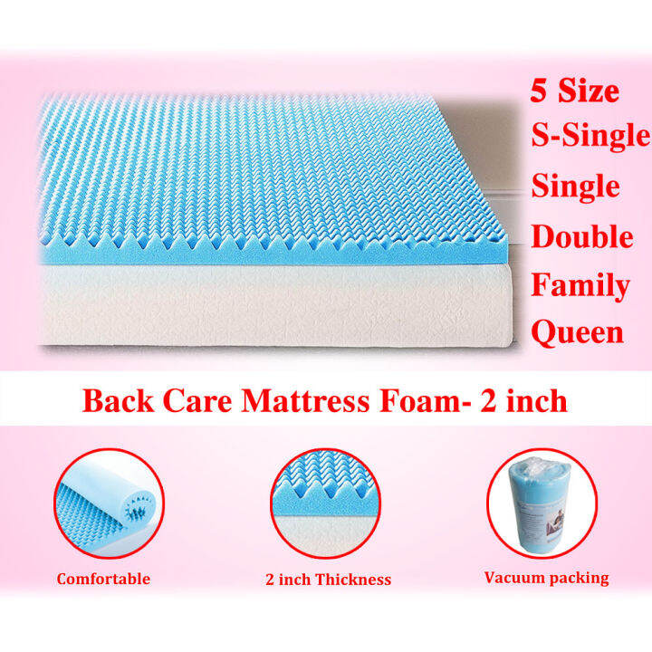 Back Care Mattress Pad Egg Crate Foam Mattress Foam 2 inch Thickness