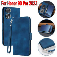 เคสโทรศัพท์สำหรับ Honor 90 Pro 90Lite Honor 90 5G 2023กระเป๋าสตางค์หนัง PU สุดหรูฝาปิดกันกระแทกมีฝาปิด