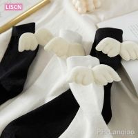 【LZ】✗  LISCNMeias masculinas de algodão fortes meias aladas masculino e feminino casais meias de tubo alto academia japonesa JK Lolita