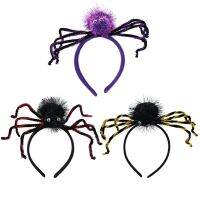 【LZ】●☼  Decoração de Halloween Funny Spider Hairball Ghost Festival Headwear Meninas Happy Party Eyeball Hoop Headband 2023