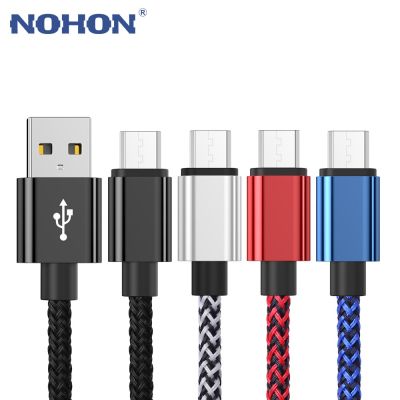 1m 2m Long Micro USB Data Charger Cable For Samsung S7 Huawei Xiaomi Redmi Note 6 Android Phone Microusb Fast Charging Cord Wire Wall Chargers