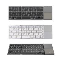 Foldable Tablet Keyboard With Touchpad Portable Keyboard Lightweight Bluetooth-compatible for Universal Tablet Phone