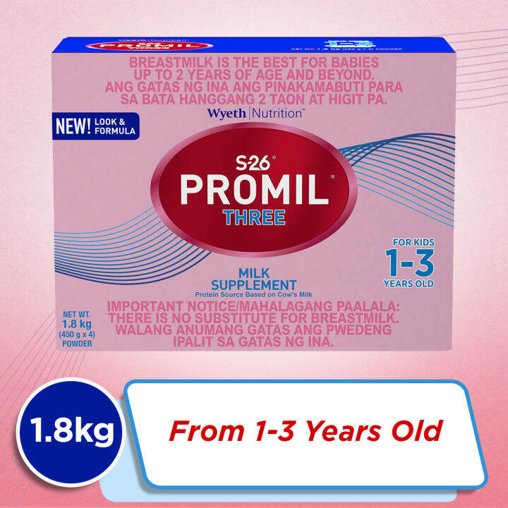 Wyeth® S26® PROMIL® THREE Milk Supplement for Kids 13 Years Old, Bag