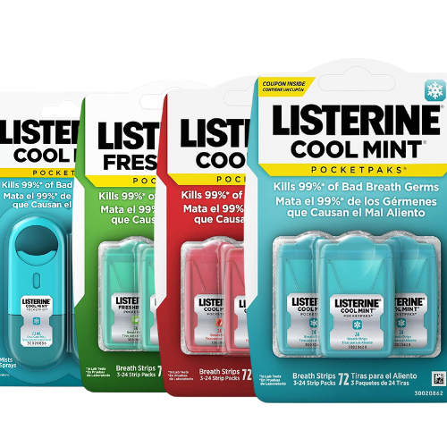 Listerine Cool Mint Pocketmist Pocketpaks Oral Care Mist for Fresh ...