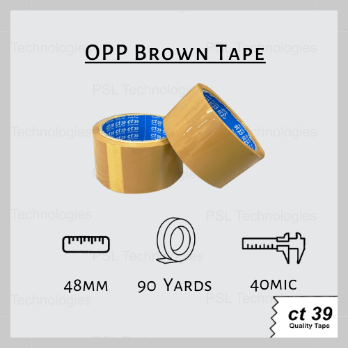 OPP Brown Tape 48mm x 90 Yard [READY STOCK] | Lazada